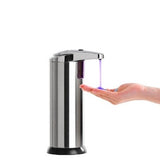 Dispenser Pentru Sapun Lichid/Dezinfectant, Cu Senzor Infrarosu De Miscare, Din Otel Inoxidabil, 250 Ml, 19 X 11 Cm, Gri - vivimall.ro