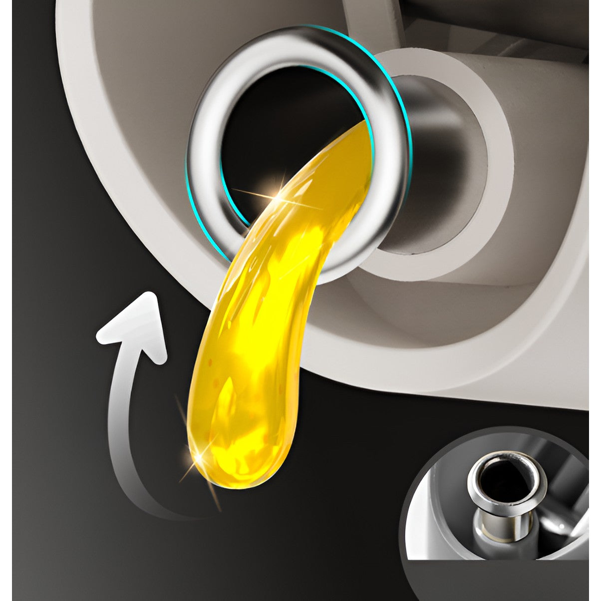 Dispenser pentru Ulei, Vivimall, Deschidere si Inchidere Automata a Rezervorul, cu Inductie Gravitationala, 500 ml, 29.5x6x6 cm, Gri - vivimall.ro