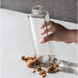 Dispenser pentru Ulei, Vivimall, Deschidere si Inchidere Automata a Rezervorul, cu Inductie Gravitationala, 500 ml, 29.5x6x6 cm, Gri - vivimall.ro