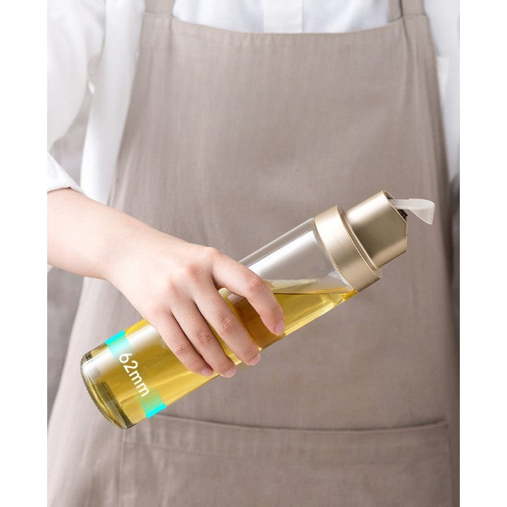 Dispenser pentru Ulei, Vivimall, Deschidere si Inchidere Automata a Rezervorul, cu Inductie Gravitationala, 500 ml, 26.1x6.2x6.2cm, Gri - vivimall.ro