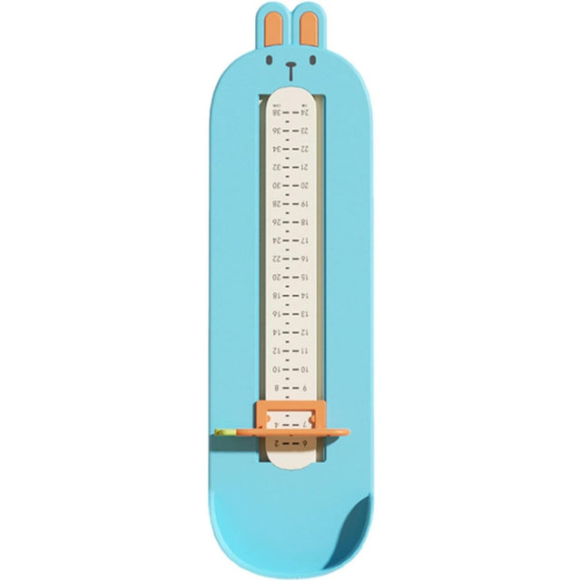 Dispozitiv de Masurat Talpa Piciorului pentru Bebelusi, Vivimall, 6-24, Model Iepuras, Albastru - vivimall.ro