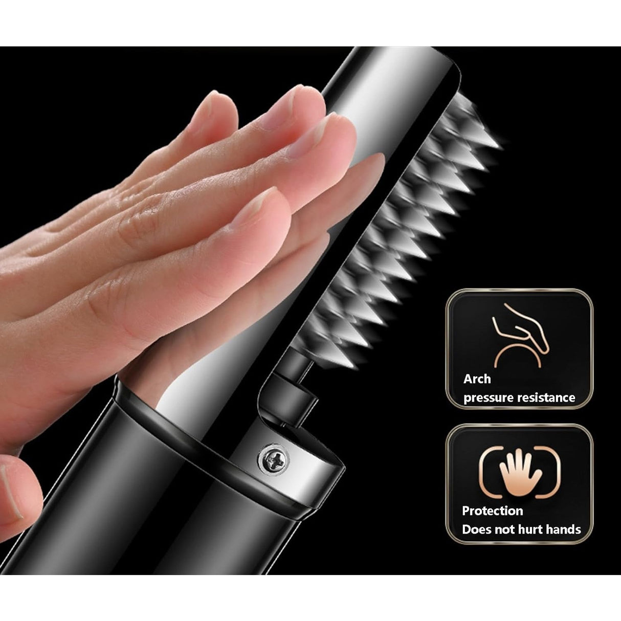 Dispozitiv Electric de Curatare Solzi Peste, Flippy, din Otel Inoxidabil, 28 x 5 cm, Negru - vivimall.ro