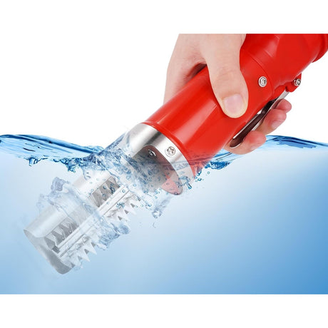 Dispozitiv Electric de Curatare Solzi Peste, Flippy, din Otel Inoxidabil, 28 x 5 cm, Rosu