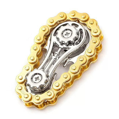 Prémium Stresszoldó Fidget Spinner Játék, Ötvözet Giroszkóp, Fém Dekompressziós Játék, Kerékpár Fogaskerék Lánc Formában
