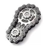 Prémium Stresszoldó Fidget Spinner Játék, Ötvözet Giroszkóp, Fém Dekompressziós Játék, Kerékpár Fogaskerék Lánc Formában