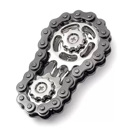Prémium Stresszoldó Fidget Spinner Játék, Ötvözet Giroszkóp, Fém Dekompressziós Játék, Kerékpár Fogaskerék Lánc Formában
