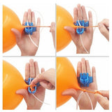 Dispozitiv de Legat Baloane, Vivimall, din Plastic, pentru Mana, 6.5 x 5.5 cm, Albastru - vivimall.ro