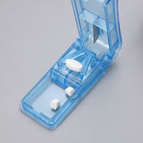 Dispozitiv pentru taiat sau sfaramat medicamente Vivimall, material non-toxic, portabil, albastru - vivimall.ro