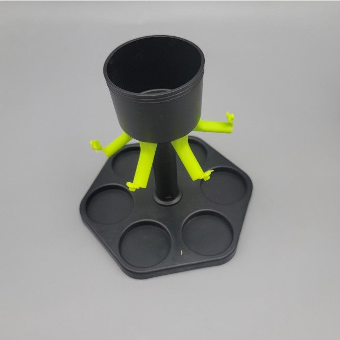 Dozator Hexagonal cu Suport pentru Shoturi, Vivimall, 6 Pahare, Set Complet cu Ambalaj si Cutie, Dispenser, Divizor, Joc de Baut, Negru - vivimall.ro