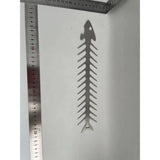 Forma pentru Frigarui, Vivimall, Model Oase de Peste, din Otel Inoxidabil, Instrument pentru Gratar, BBQ, cu Deschizator de Sticle, 30x6 cm, Argintie - vivimall.ro