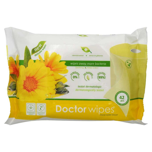 Servetele Umede, DOCTOR, Camomile, 42 Bucati - vivimall.ro