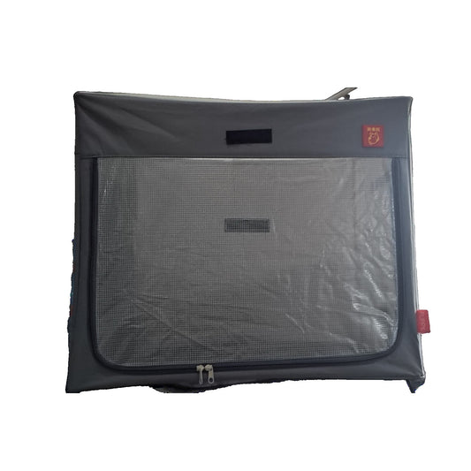 Cusca Animale pentru Uscare Blana, Vivimall, din Textil, Fereastra Transparenta, 62 x 40 x 50 cm, Gri - vivimall.ro