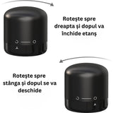 Dop de Etansare a Sticlei de Vin, Vivimall, Rotativ, On-Off, Silicon, Reutilizabil, Usor de Depozitat si Folosit, 3.4 x 3.4 x 3.4 cm, Negru - vivimall.ro