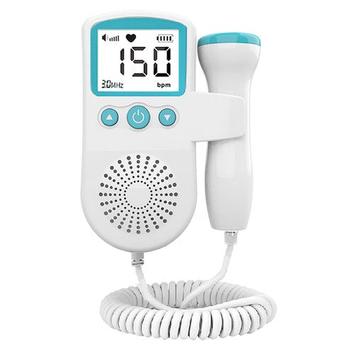 Monitor Fetal Doppler, Vivimall, Monitorizare Sarcina, Ritm Cardiac, Ecran LCD 4.5 cm, 2 x Baterii AA (neincluse), Portabil, din ABS, 12.8 x 9.6 x 3 cm, Utilizare de la 9 Saptamani, Verde - vivimall.ro