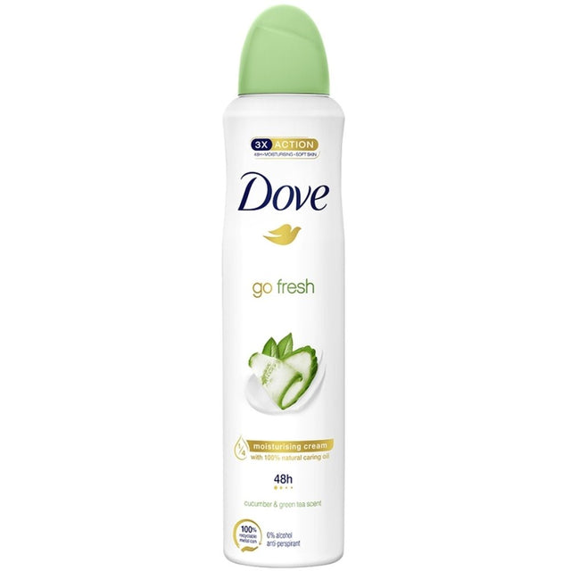 Antiperspirant Deo Spray, DOVE, Go Cucumber si Green Tea, 200 ml - vivimall.ro