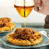 Dozator de Miere, Vivimall, Dispenser fara Picurare, Borcan Tip Fagure, fara Scurgeri, pentru Zahar si Sirop, 15x8 cm, Transparent - vivimall.ro