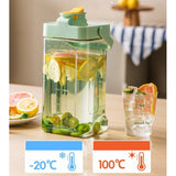 Dozator portabil pentru bauturi Vivimall, 3.5 litri, capac etans, duza deschidere/inchidere, recipent din plastic, gradat, filtru, maner, pentru diverse bauturi, 29.7 x 14.1 x 14.4 cm, verde - vivimall.ro