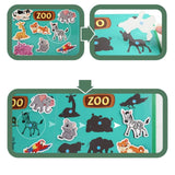 Quiet Book Flippy Lumea Animalelor deschis, vedere de ansamblu pagini interactive, copil 3 ani