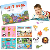Pagini interactive Quiet Book Flippy – secțiunea ZOO cu potrivire umbre animale sălbatice