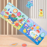 Carte Educativa cu Stickere Reutilizabile, Flippy, Busy Book Cognitiv, Pagini Interactive , Joc Montessori, Seria ''Invatare prin Joc'', Dezvolta Motricitatea Fina si Logica, Busy Book pentru Invatare Timpurie, 3 ani, Multicolor - vivimall.ro