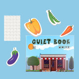 Pagini interactive Quiet Book Flippy – activitate de sortare fructe și legume pentru copii de 3 ani