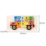 Detaliu piesă puzzle lemn 3D Flippy, vopsea ecologică multicolor, textură naturală lemn