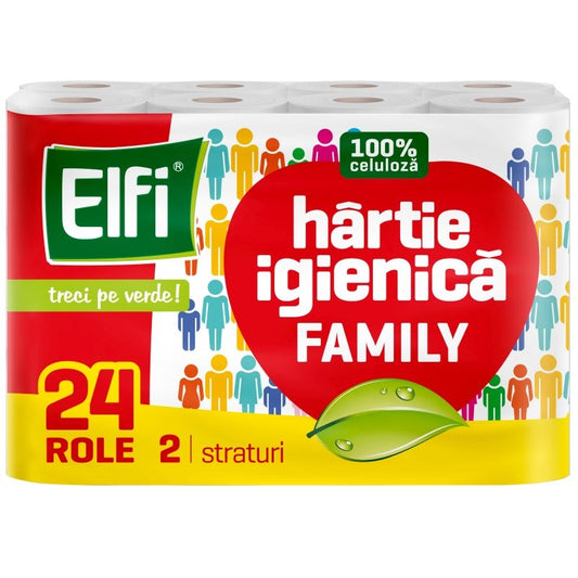 Hartie Igienica, ELFI, Family, Set 24 Role, 2 Straturi - vivimall.ro
