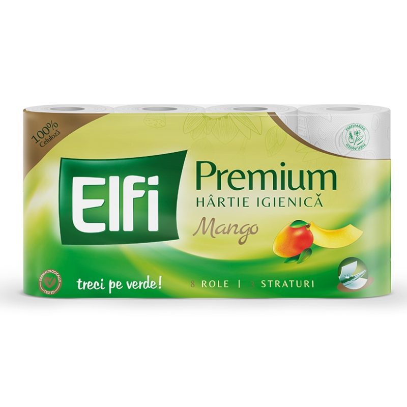Elfi Premium WC-papír 8 tekercs 3 rétegű Mangó