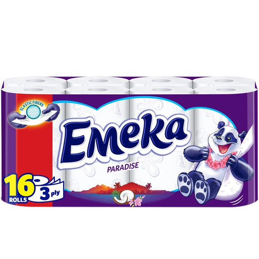 Hartie Igienica, EMEKA, Paradise, Set 16 Role, 3 Straturi - vivimall.ro