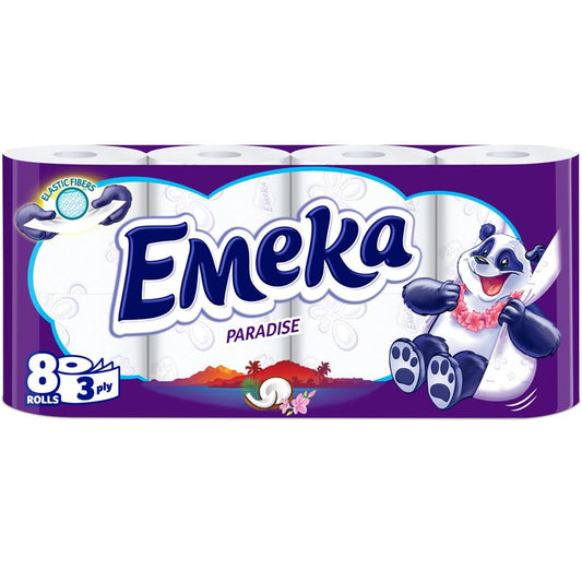 Emeka WC-papír 8 tekercs, 3 rétegű Paradise
