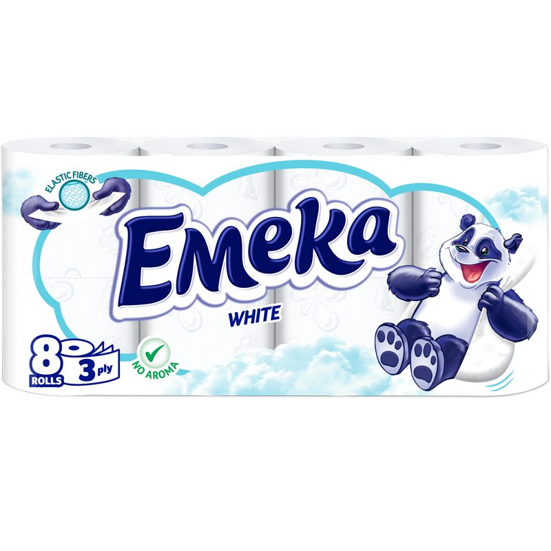 Emeka Hartie Igiene 8 TEKERCES 3 RÉTEGŰ Fehér