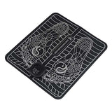 Covoras de Masaj pentru Picioare, EMS, 4 Niveluri de Intensitate, Incarcare USB, Ecran LED, Telecomanda Inclusa, Negru - vivimall.ro