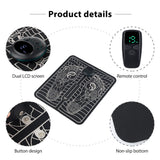 Covoras de Masaj pentru Picioare, EMS, 4 Niveluri de Intensitate, Incarcare USB, Ecran LED, Telecomanda Inclusa, Negru - vivimall.ro