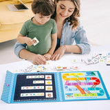 Joc educativ Montessori Flippy, formare cuvinte simple cu litere magnetice colorate