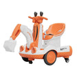 Excavator Electric, Vivimall, pe 4 Roti Antiderapante, cu Telecomanda, Brat Controlat Electric, cu Telecomanda, +2 Ani, Portocaliu - vivimall.ro