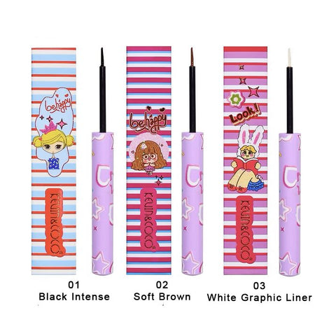 Tus Lichid pentru Ochi, Kevin&Coco, Eyeliner cu Pensula, 1.5 ml, Nuanta 3, Alb - vivimall.ro