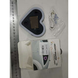 Lumina Auto Ambientala, Flippy, Model Inima, Incarcare Solara/USB, Afisaj Baterie, 9.7 x 8.4 x 1.6 cm, Albastru