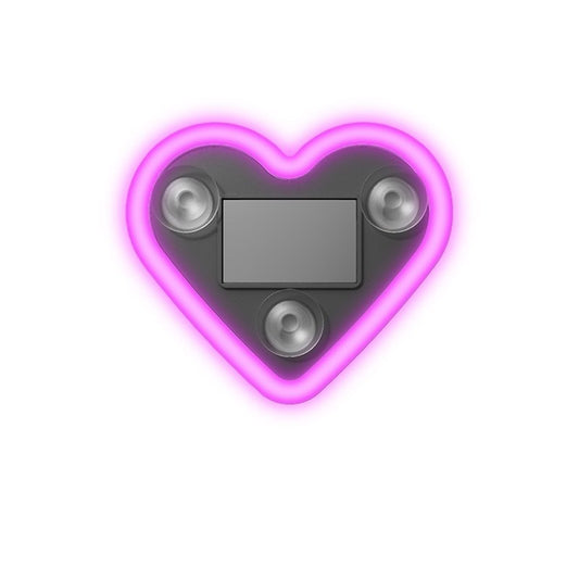 Lumina Auto Ambientala, Vivimall, Model Inima, Incarcare Solara/USB, Afisaj Baterie, 9.7 x 8.4 x 1.6 cm, Roz - vivimall.ro