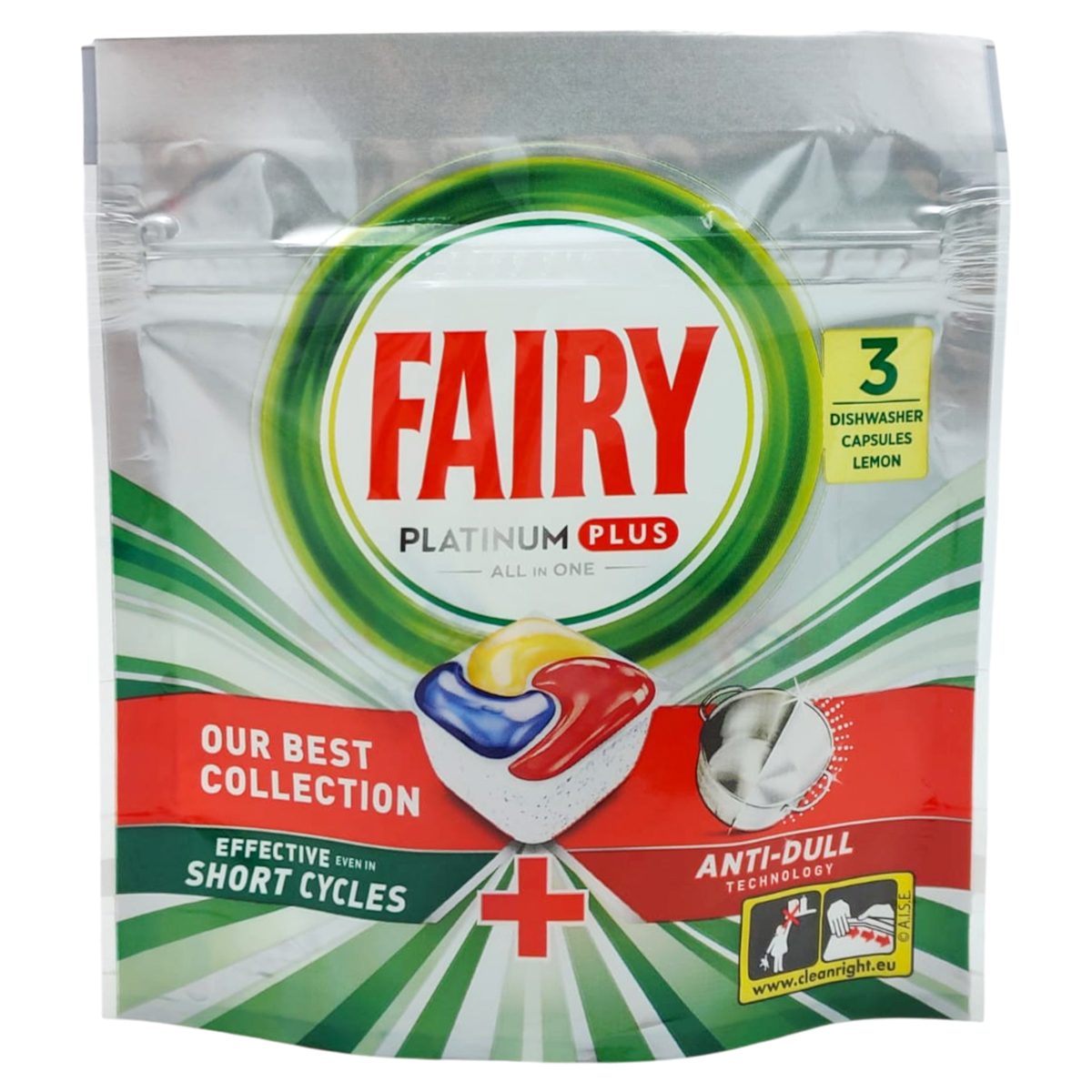 Fairy Mosogatógép Kapszula 3 db Platinum Plus Citrom