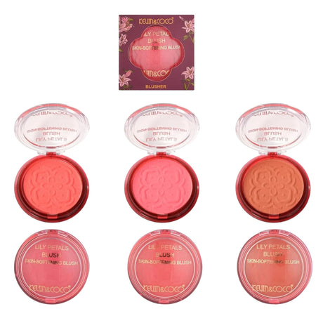 Fard de Obraz, Kevin&Coco, Blush Compact, Textura Fina,  Pentru Toate Tipurile de Ten , 9.3 g,  7.5 x 7.5 x 2.1 cm, Model Eternity, Roz/Coral - vivimall.ro