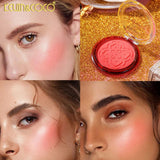 Kevin&Coco Fantasy blush nuanță apricot, detaliu textură ultra-fină, vedere de sus