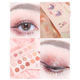 Sianoau szemhéjfesték paletta 10 gyöngyházfényű színnel