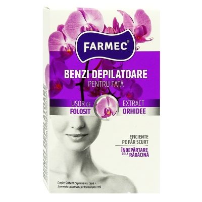 Farmec Szőrtelenítő Gyantacsík Arcra 20 db Orchidea 8270