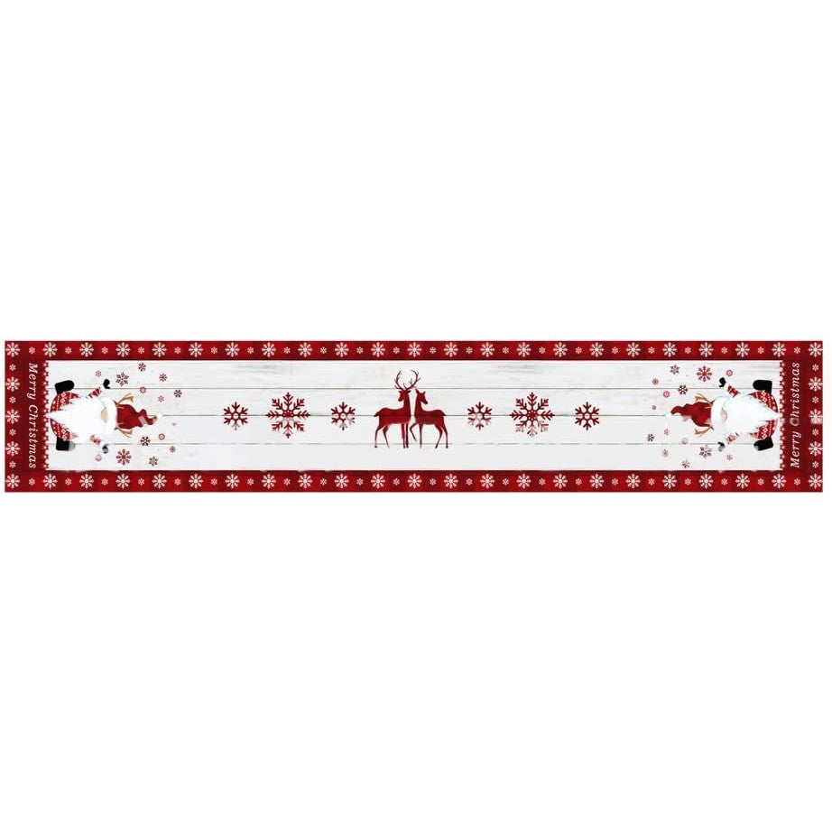 Karácsonyi terítő, textil, /Piros