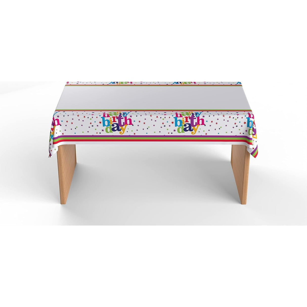 Fata de Masa Dreptunghiulara, Vivimall, Colectia Happy Birthday, 180 x 108 cm, din Plastic PE, Impermeabila, Multicolor - vivimall.ro