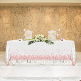 Fata de Masa, Vivimall, din PEVA, Imprimeu Buline, 137 x 274 cm, Impermeabila, Fara Pete, Curatare Rapida, Roz Gold - vivimall.ro