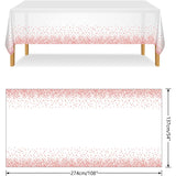 Fata de Masa, Vivimall, din PEVA, Imprimeu Buline, 137 x 274 cm, Impermeabila, Fara Pete, Curatare Rapida, Roz Gold - vivimall.ro