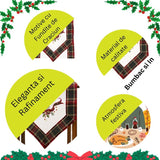 Fata de Masa Vivimall, Material In Brodat, cu Motive Fundita de Craciun, 180 x 40 cm, alba - vivimall.ro