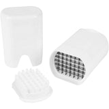 Feliator De Fructe Si Legume, Din Plastic Si Otel, Mecanic, Taiere 1.2 Cm Grosime, 14 X 9.5 X 8 Cm, Alb - vivimall.ro
