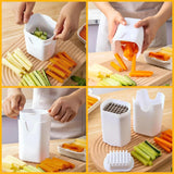 Feliator De Fructe Si Legume, Din Plastic Si Otel, Mecanic, Taiere 1.2 Cm Grosime, 14 X 9.5 X 8 Cm, Alb - vivimall.ro